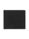 Brunello Cucinelli Men Black Grained Calf Leather Wallet