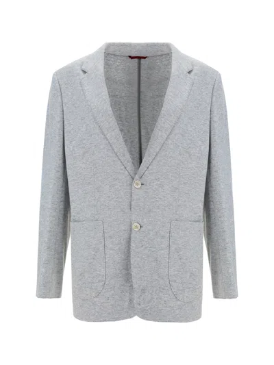 Brunello Cucinelli Men Blazer Jacket In Gray