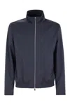 Brunello Cucinelli Cotton-blend Twill Bomber Jacket In Blue