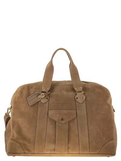 Brunello Cucinelli Men Borsone Biscotto In Multi