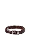 Brunello Cucinelli Men Braided Belt With Detailed Buckle And Tip In Multicolor