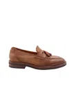 Brunello Cucinelli Man Loafers Brown Size 9 Leather In Brown