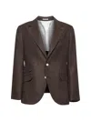 Brunello Cucinelli Men Brown Deconstructed Cavallo Jacket In Brown