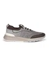 Brunello Cucinelli Men Techno Cotton Knit Sneakers Runners In Multi