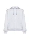 Brunello Cucinelli Cotton, Cashmere And Silk Fleece Zipped Topwear In White
