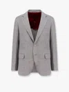BRUNELLO CUCINELLI BRUNELLO CUCINELLI MEN BRUNELLO CUCINELLI GREY BLAZERS E VESTS