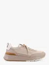 Brunello Cucinelli Beige Washed Suede Runners In Multicolor