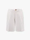 Brunello Cucinelli Cotton Bermuda Shorts Bermuda And Short White In Multicolor