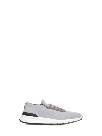Brunello Cucinelli Men  Sneakers In Gray