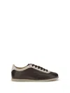 Brunello Cucinelli Calfskin And Suede Sneakers In Multi