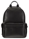 Brunello Cucinelli Men Calfskin Backpack With Grain In Black