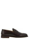Brunello Cucinelli Men Calfskin Penny Loafer In Brown