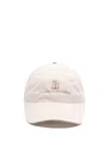 Brunello Cucinelli Logo Baseball Cap With Curved Brim In Multicolor