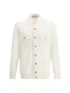 Brunello Cucinelli Wool And Cashmere Western Shirt In White