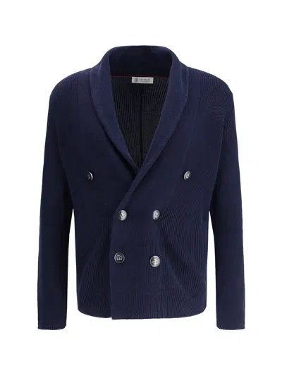 BRUNELLO CUCINELLI BRUNELLO CUCINELLI MEN CARDIGAN WITH A SHAWL COLLAR