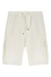 Brunello Cucinelli Cargo Pocket Bermuda Shorts Bermuda And Short White In White