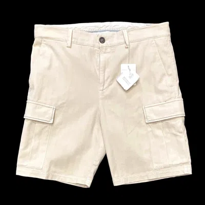 Pre-owned Brunello Cucinelli Men's Cargo Shorts Size 30 Pale Yellow / Cream Stretch - $875