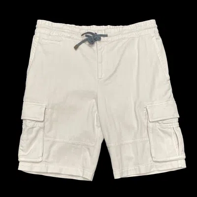 Pre-owned Brunello Cucinelli Men's Cargo Shorts Size 34 / 50 Drawstring Ivory Stretch $945 In White