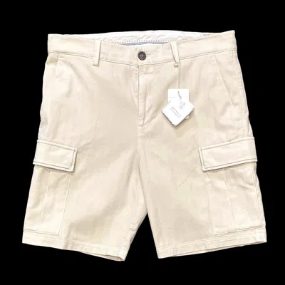 Pre-owned Brunello Cucinelli Men's Cargo Shorts Size 36 Pale Yellow / Cream Stretch - $875
