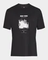 Brunello Cucinelli Cotton Paris Graphic Print T-shirt In Black