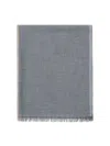 Brunello Cucinelli Men's Cashmere And Silk Color Block Scarf In Light Grey