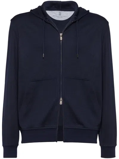 BRUNELLO CUCINELLI BRUNELLO CUCINELLI MEN CASHMERE AND SILK FRENCH TERRY SWEATSHIRT