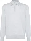Brunello Cucinelli Lightweight Knit Polo In Multicolor