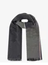 Brunello Cucinelli Men Cashmere And Silk Scarf In Gray
