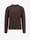 Brunello Cucinelli Cashmere Crew-neck Sweater Ribbed Finish In Brown