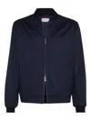 Brunello Cucinelli Wool And Cashmere Blend Cardigan In Blue