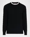 Brunello Cucinelli Men's Cashmere Cable Knit Crewneck Sweater In Black
