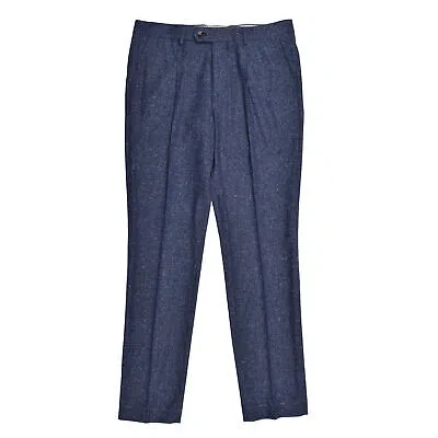 Pre-owned Brunello Cucinelli Men's Cashmere Casual/formal Dress Pants In Blue
