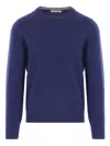 Brunello Cucinelli Relaxed Fit Blue Cashmere Sweater