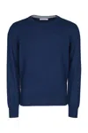 Brunello Cucinelli Men Cashmere Crewneck Sweater In Blue