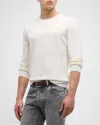 Brunello Cucinelli Men's Cashmere Crewneck Sweater In Co312 White