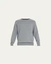 Brunello Cucinelli Men's Cashmere Crewneck Sweater In Grey