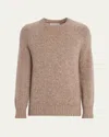 Brunello Cucinelli Cashmere Crew Neck Sweater With Ribbed Cuffs And Hem