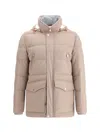Brunello Cucinelli Men Cashmere Down Jacket In Pink