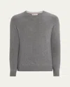 Brunello Cucinelli Men's Cashmere English Rib Crewneck Sweater