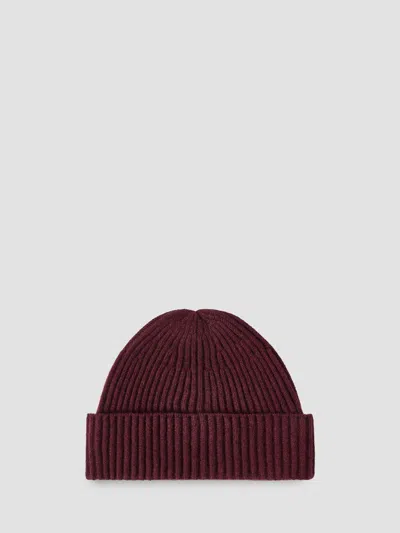 Brunello Cucinelli Cashmere English Rib Double Knit Beanie Hat In Transparent