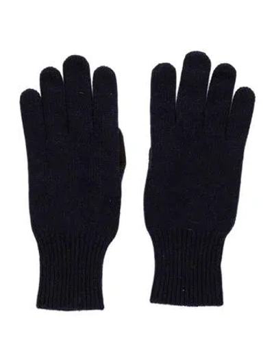 Pre-owned Brunello Cucinelli Men's Cashmere Gloves In Blue