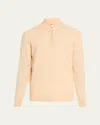 Brunello Cucinelli Men's Cashmere Half-zip Sweater In Czb59 Salmon
