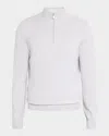 Brunello Cucinelli Men's Cashmere Half-zip Sweater In Lavender