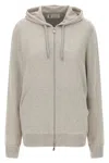 Brunello Cucinelli Men Cashmere Hoodie In Gray