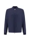Brunello Cucinelli Wool And Cashmere Blend Cardigan In Blue