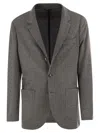 Brunello Cucinelli Men Cashmere Jersey Blazer With Patch Pockets In Gray