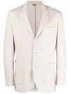 Brunello Cucinelli Men Cashmere Jersey Blazer With Patch Pockets In Multicolor