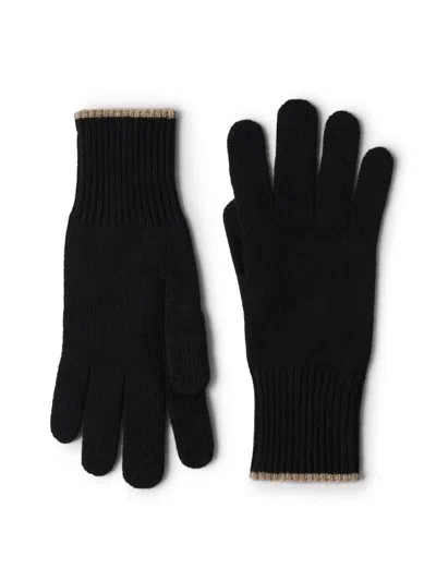 Brunello Cucinelli Men's Cashmere Knit Gloves In Pink