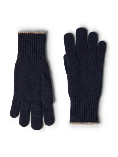 Brunello Cucinelli Men's Cashmere Knit Gloves In Orange