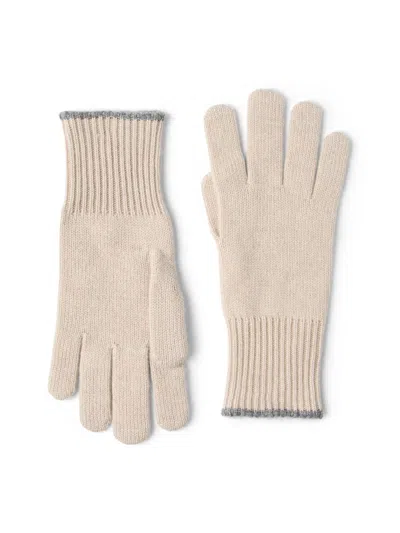 Brunello Cucinelli Men's Cashmere Knit Gloves In Red